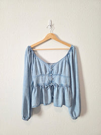 Aerie Denim Chambray Top (M)