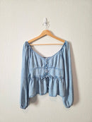 Aerie Denim Chambray Top (M)