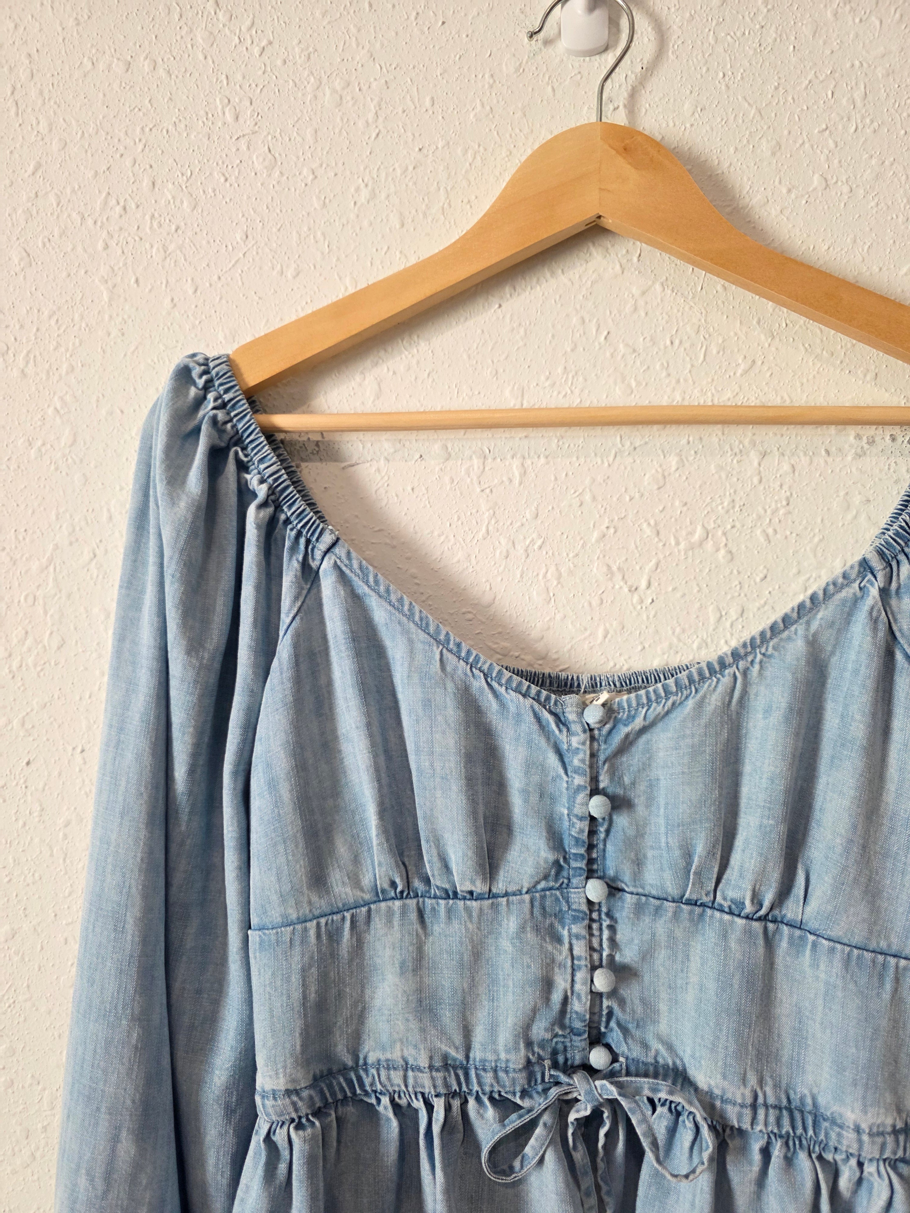 Aerie Denim Chambray Top (M)