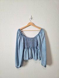 Aerie Denim Chambray Top (M)
