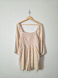 Dainty Floral Smocked Romper (M)