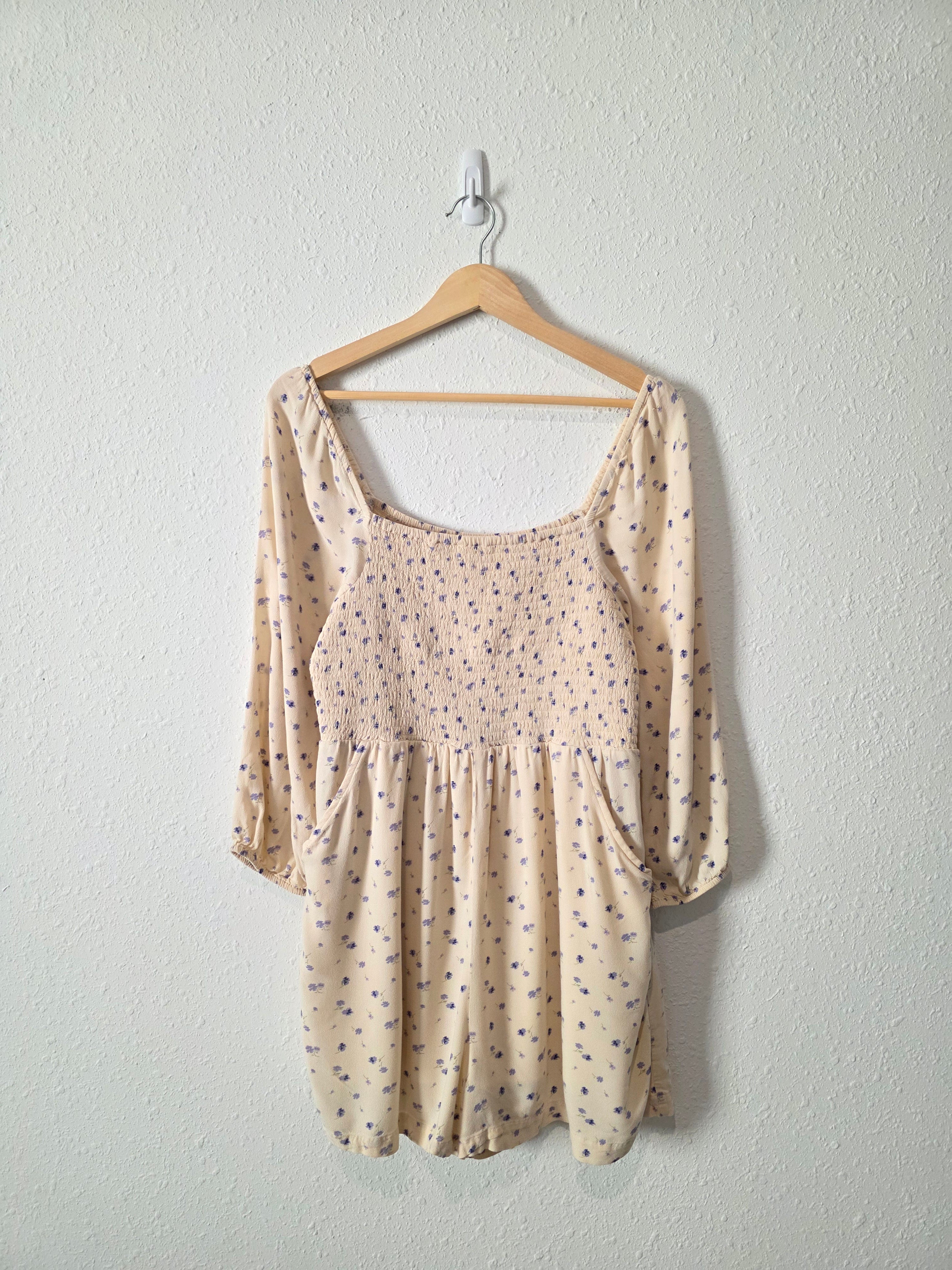 Dainty Floral Smocked Romper (M)