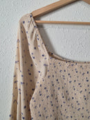 Dainty Floral Smocked Romper (M)