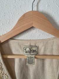 Vintage Textured Button Up Vest (L)