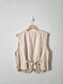 Vintage Textured Button Up Vest (L)