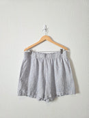 Quince Striped Pull On Linen Shorts (XL)