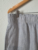 Quince Striped Pull On Linen Shorts (XL)