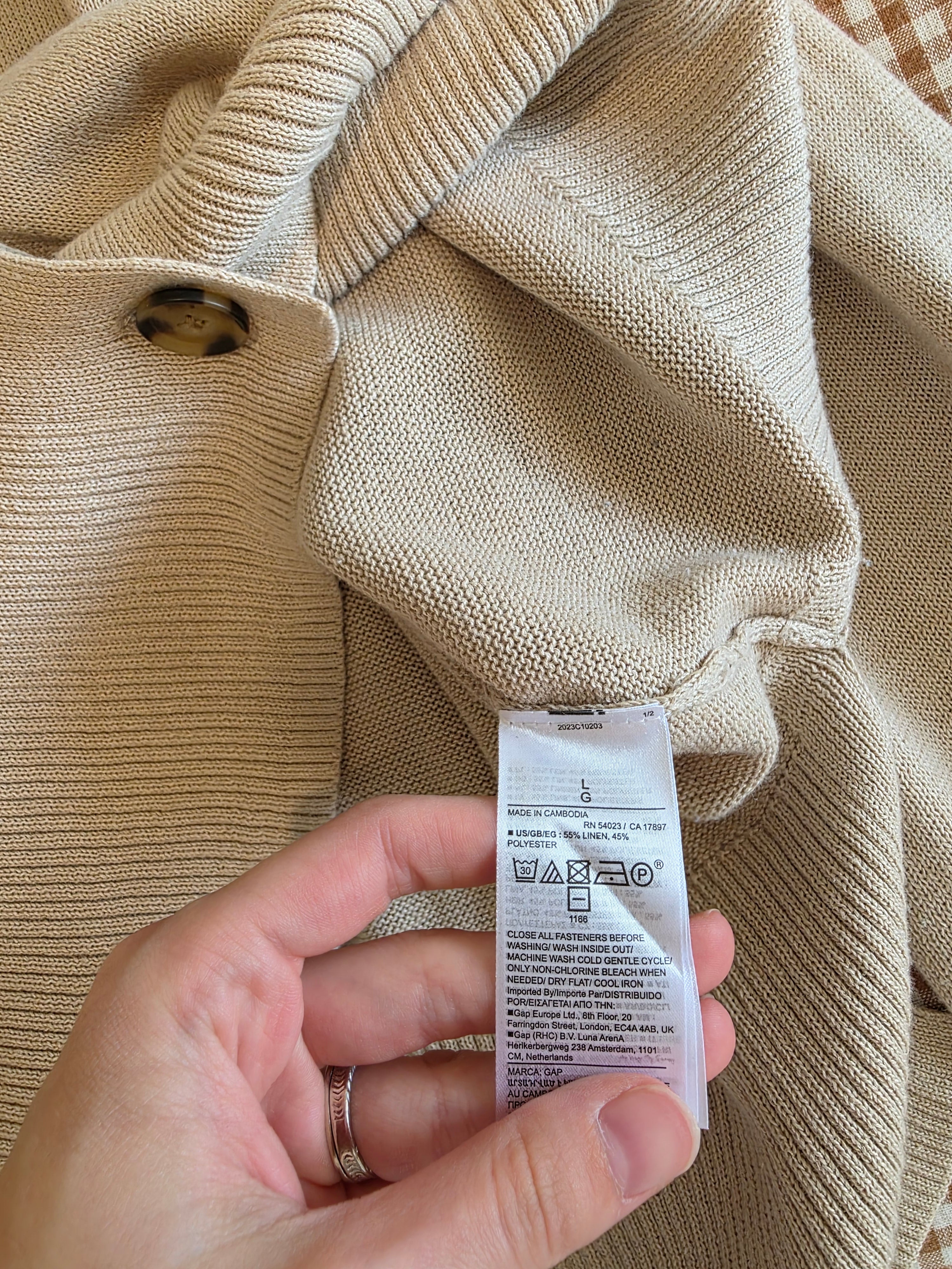 Gap Linen Blend Cardigan (L)