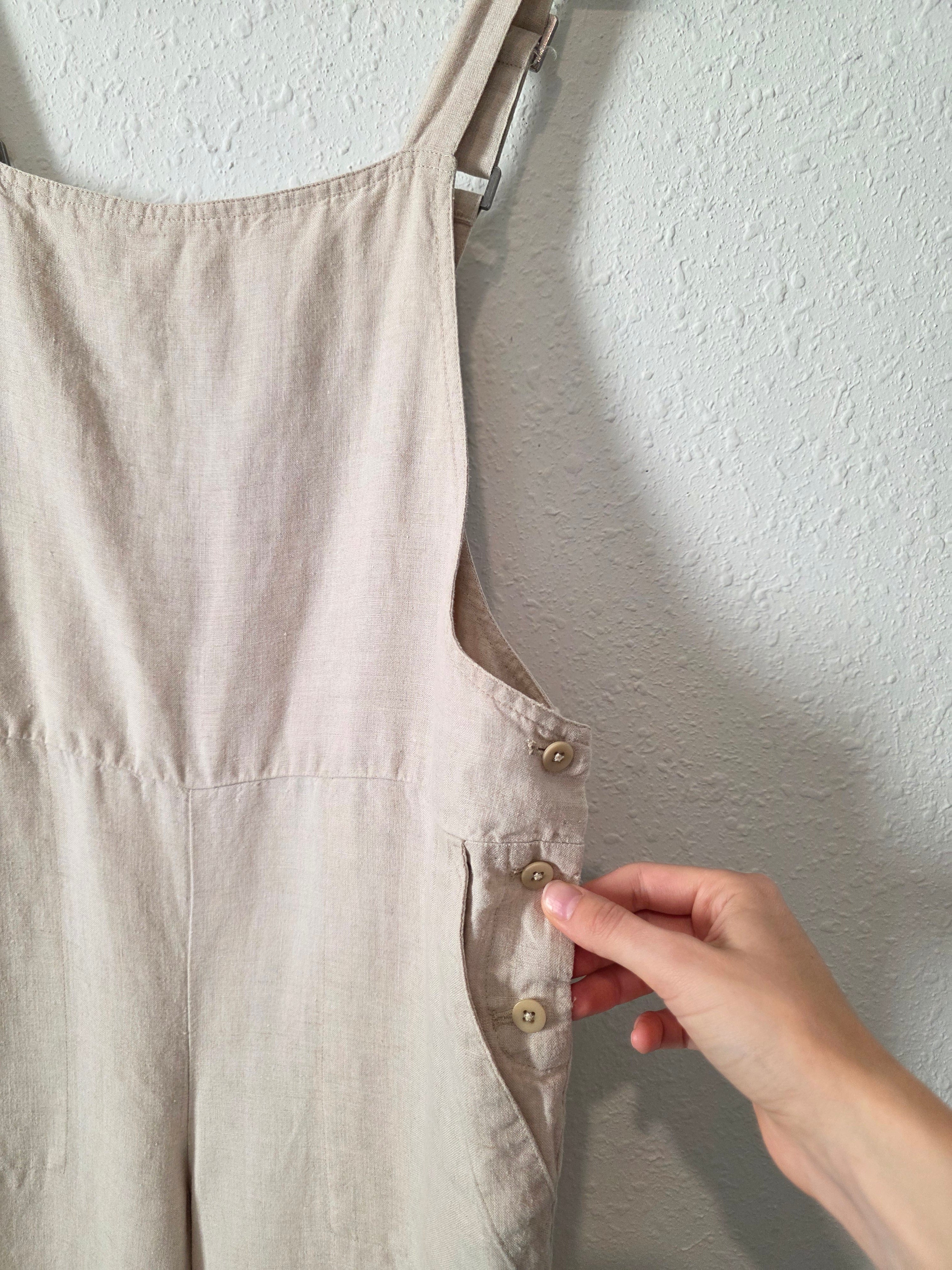 Eileen Fisher Organic Linen Overalls (XS/S petite)