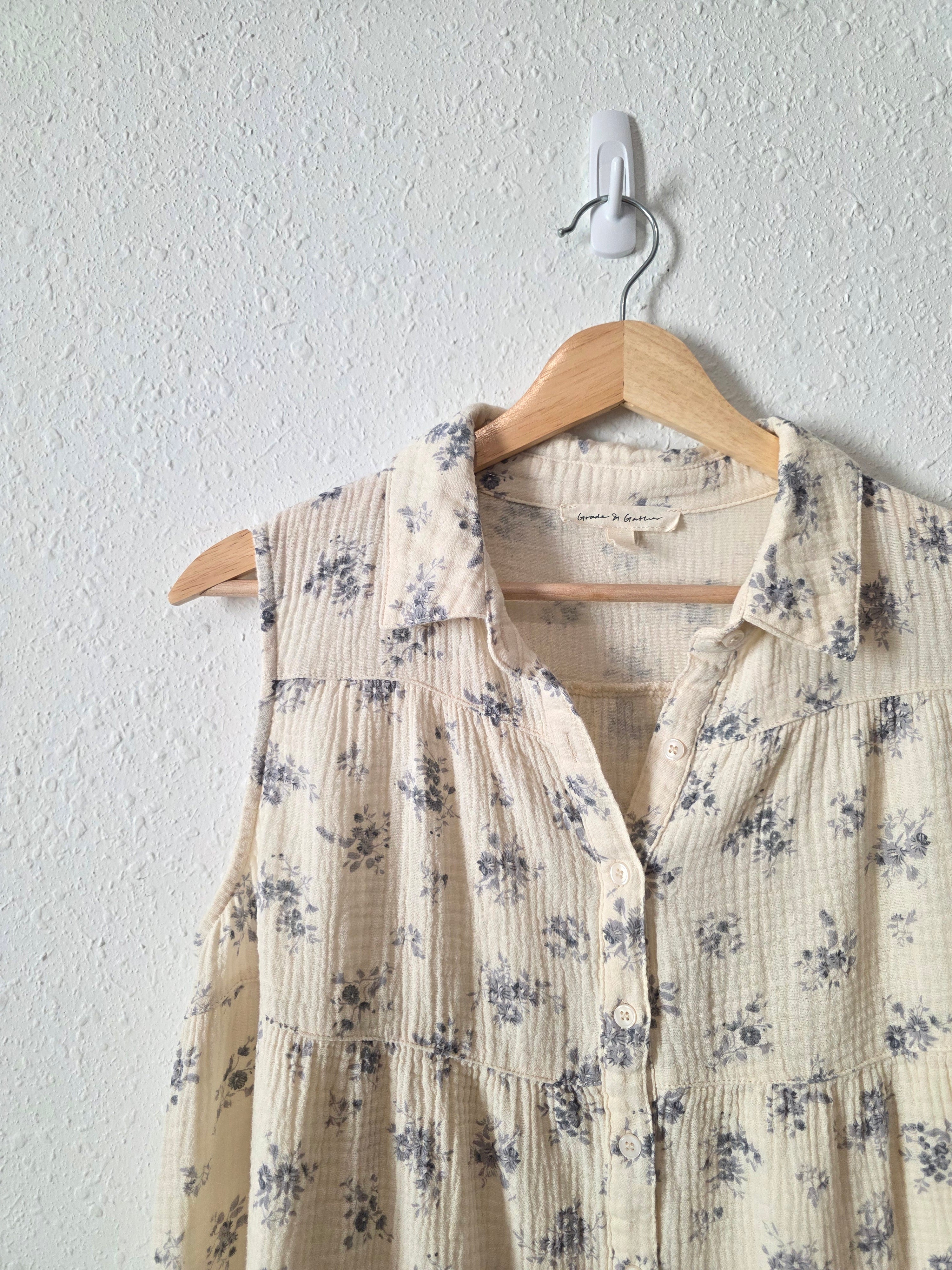 Grade & Gather Cottage Floral Top (S)