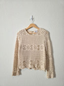 Lucy Paris Crochet Knit Top (M)