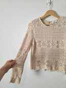 Lucy Paris Crochet Knit Top (M)