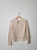 Lucy Paris Crochet Knit Top (M)