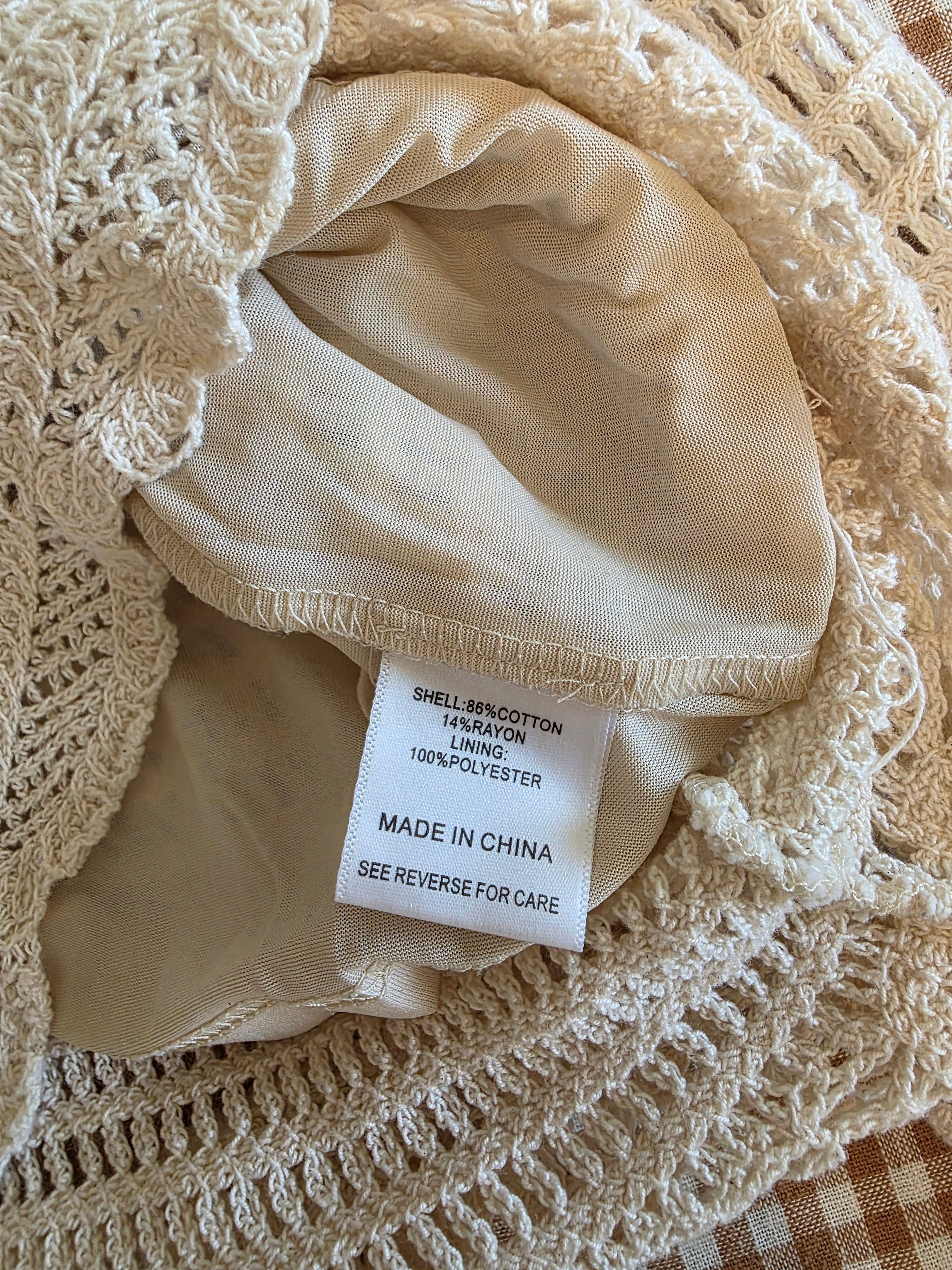 Lucy Paris Crochet Knit Top (M)