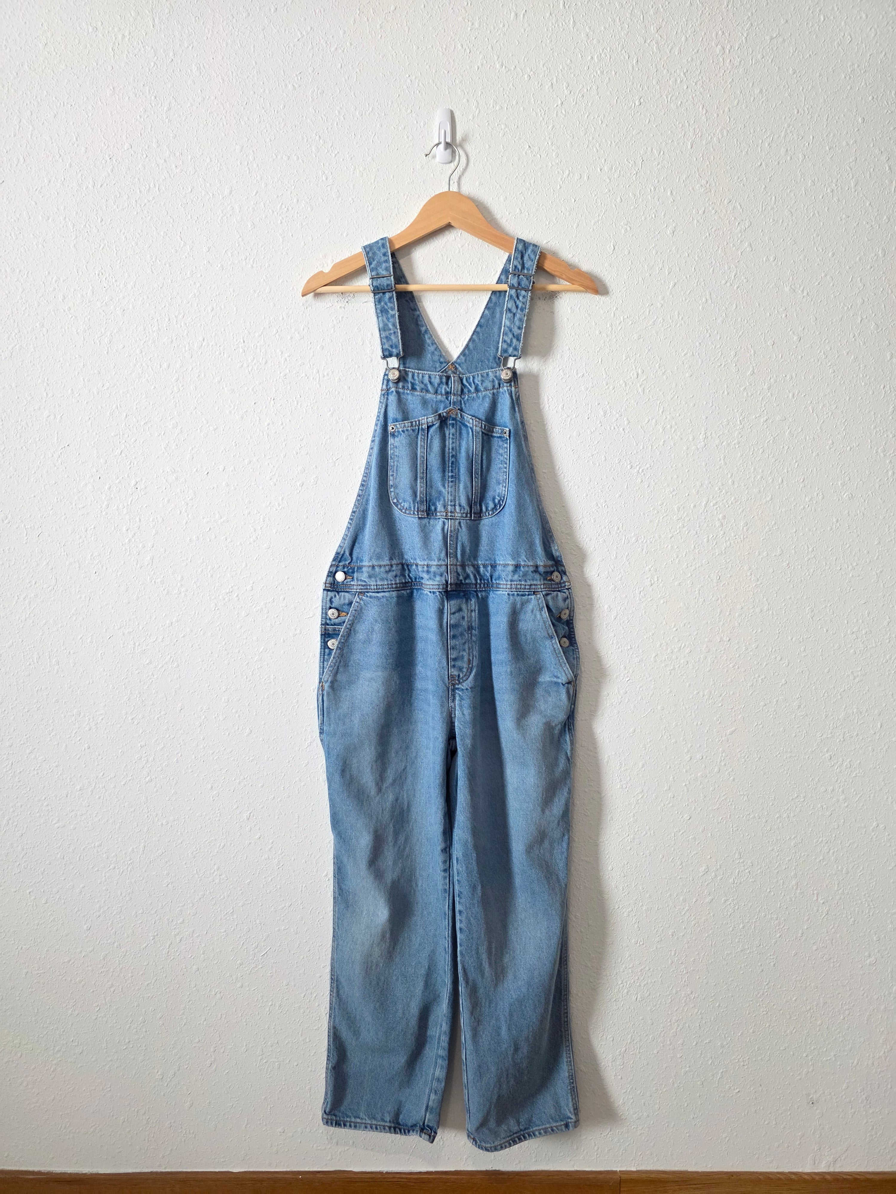 Relaxed Cotton Denim Overalls (8)
