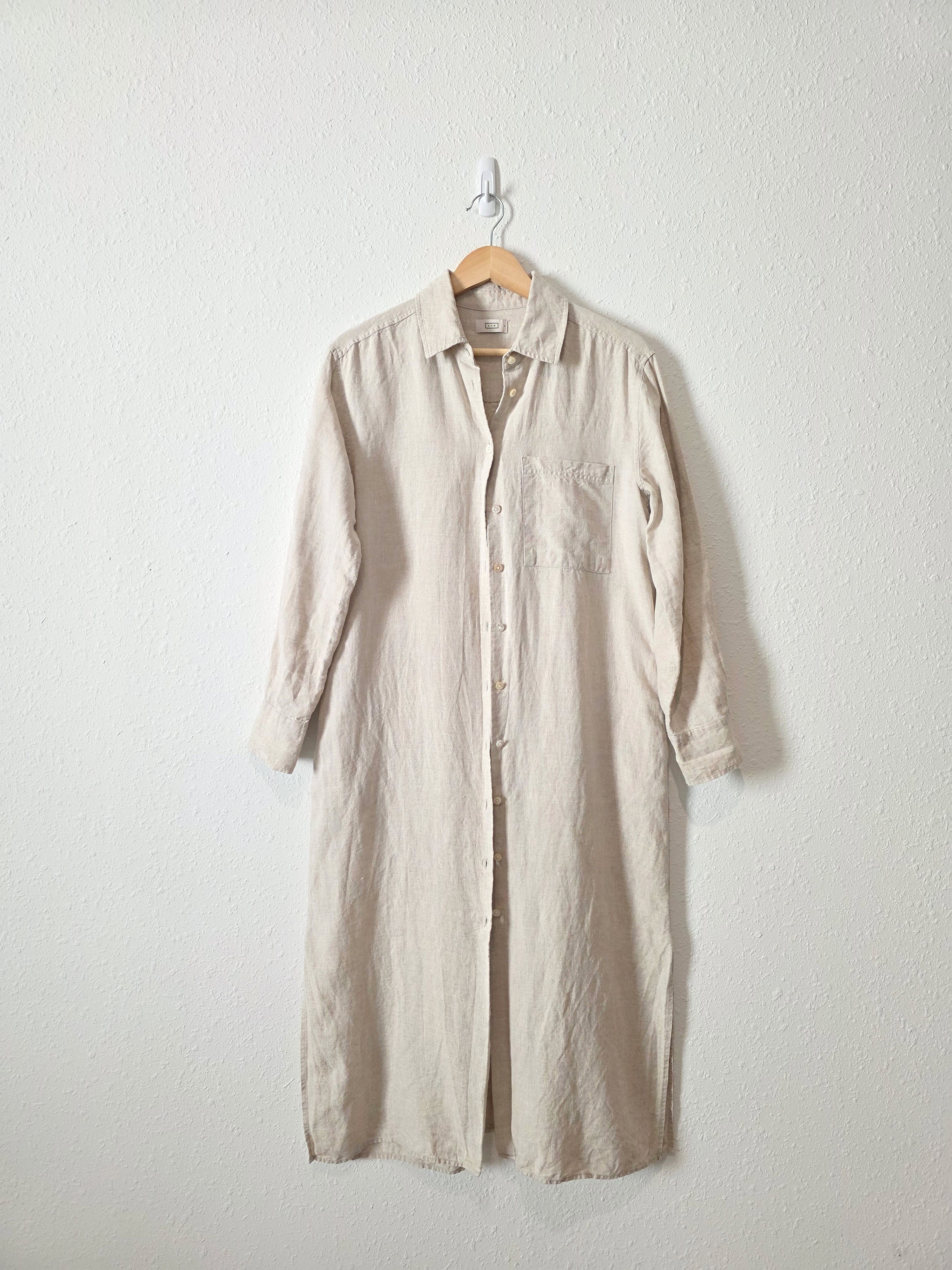 AYR Linen Duster Shirt Dress (S)