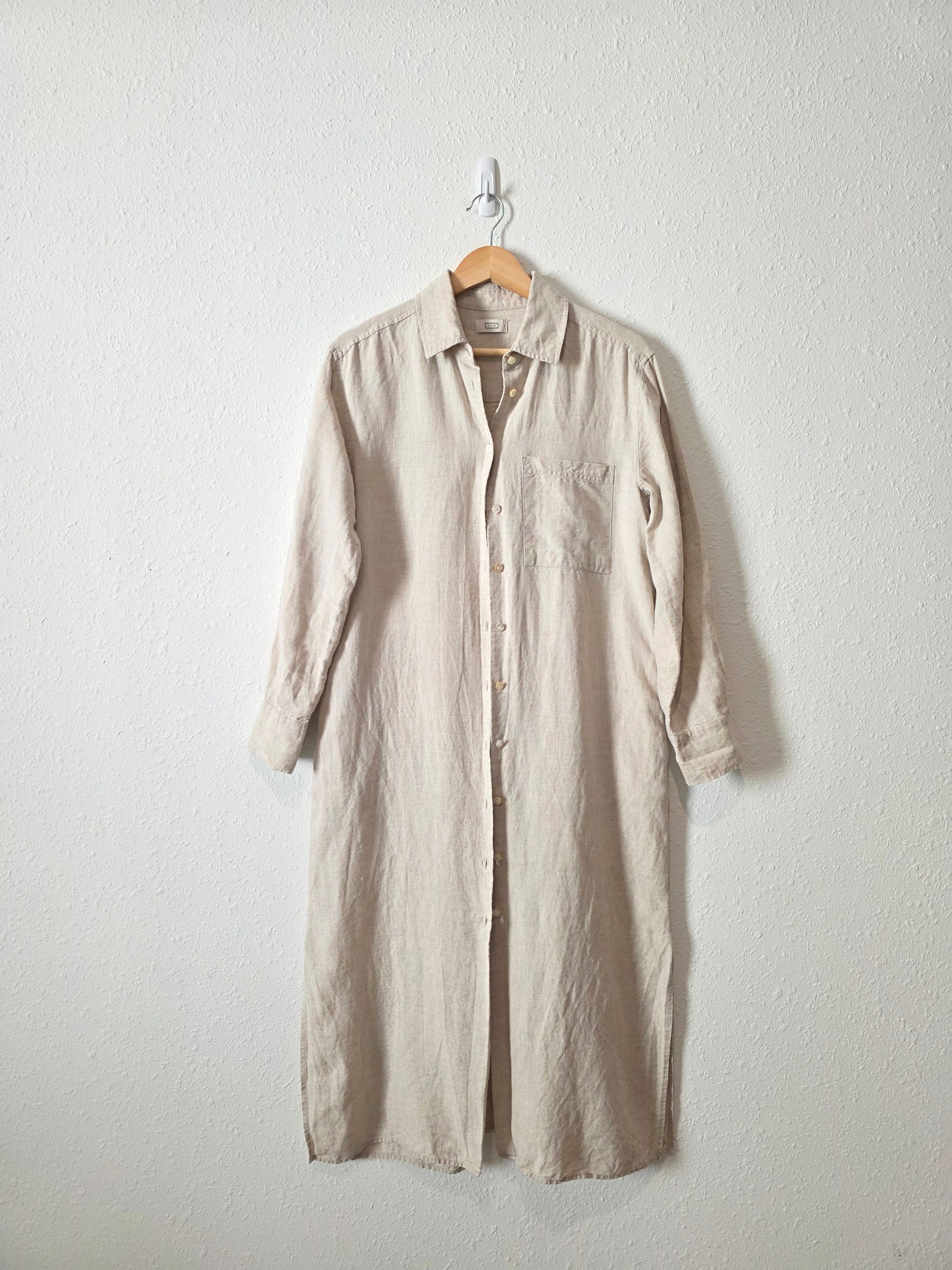 AYR Linen Duster Shirt Dress (S)