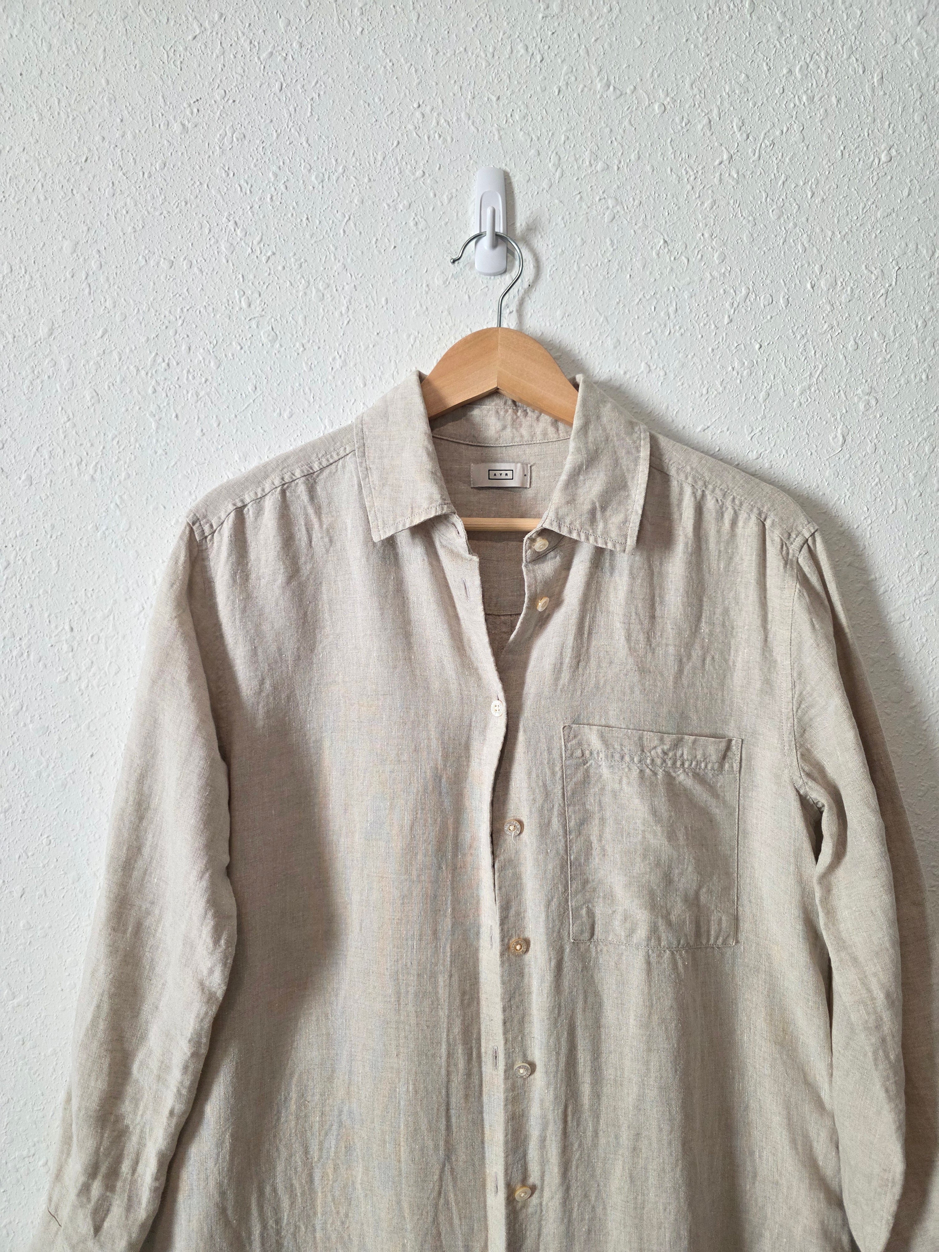 AYR Linen Duster Shirt Dress (S)