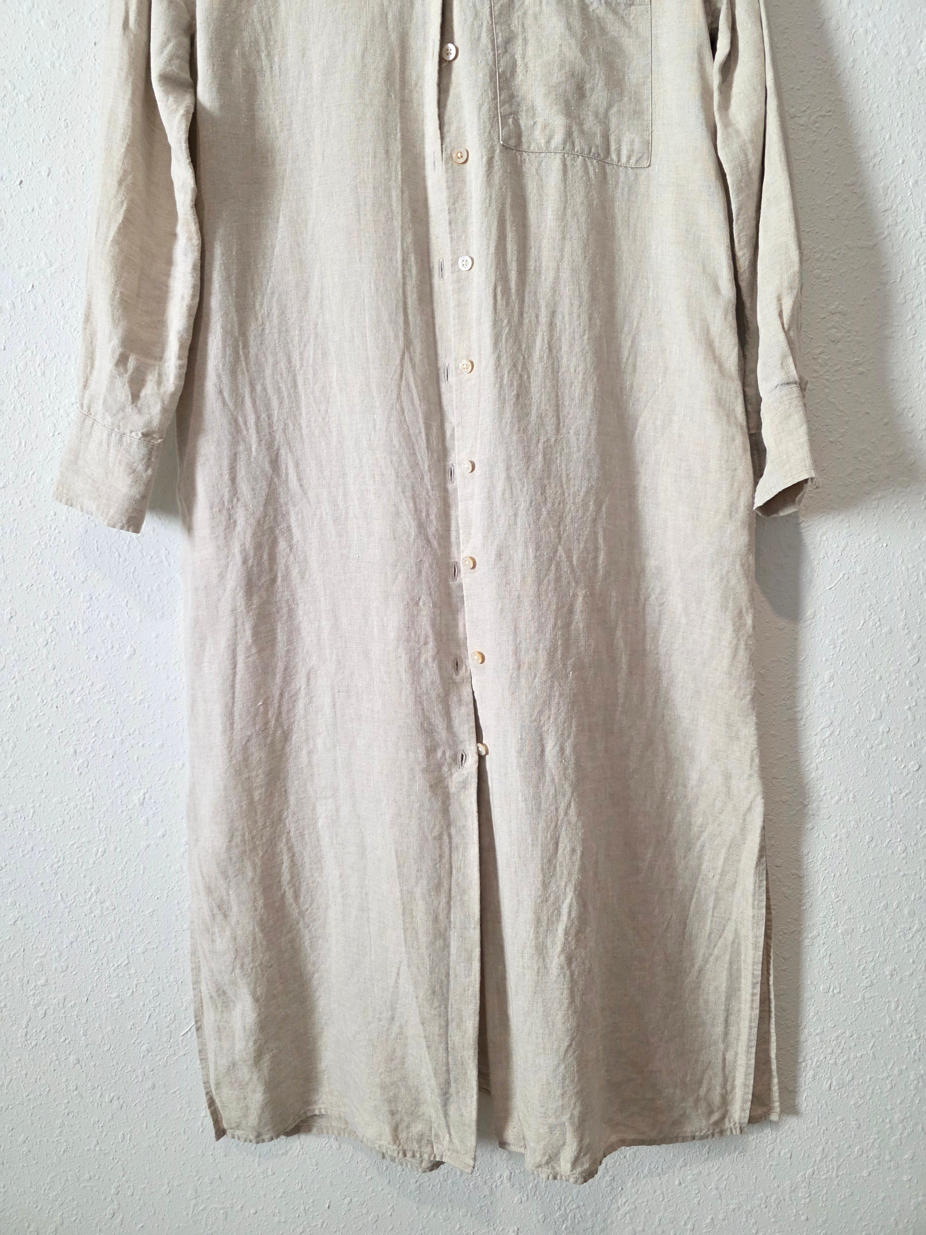 AYR Linen Duster Shirt Dress (S)