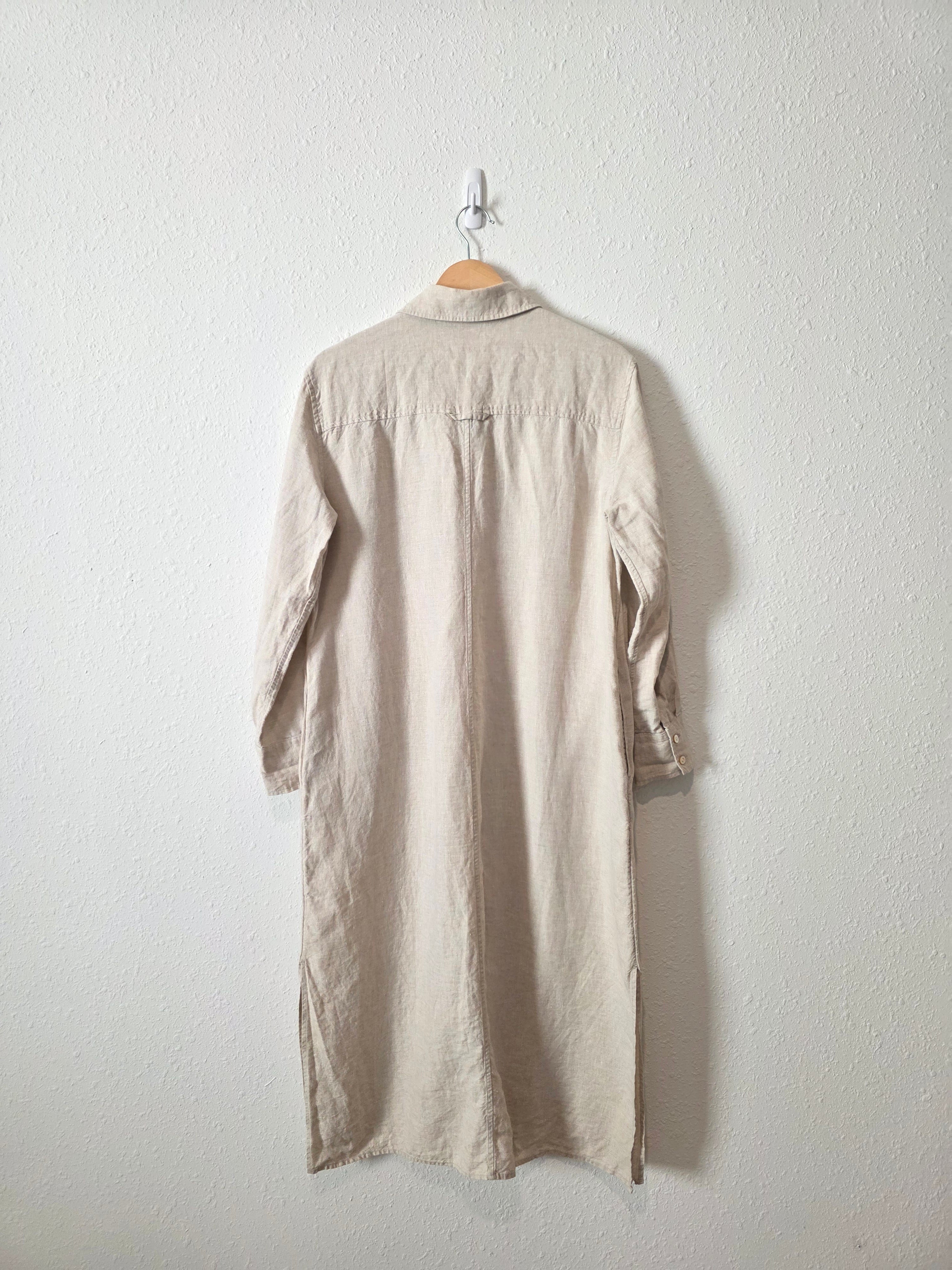 AYR Linen Duster Shirt Dress (S)
