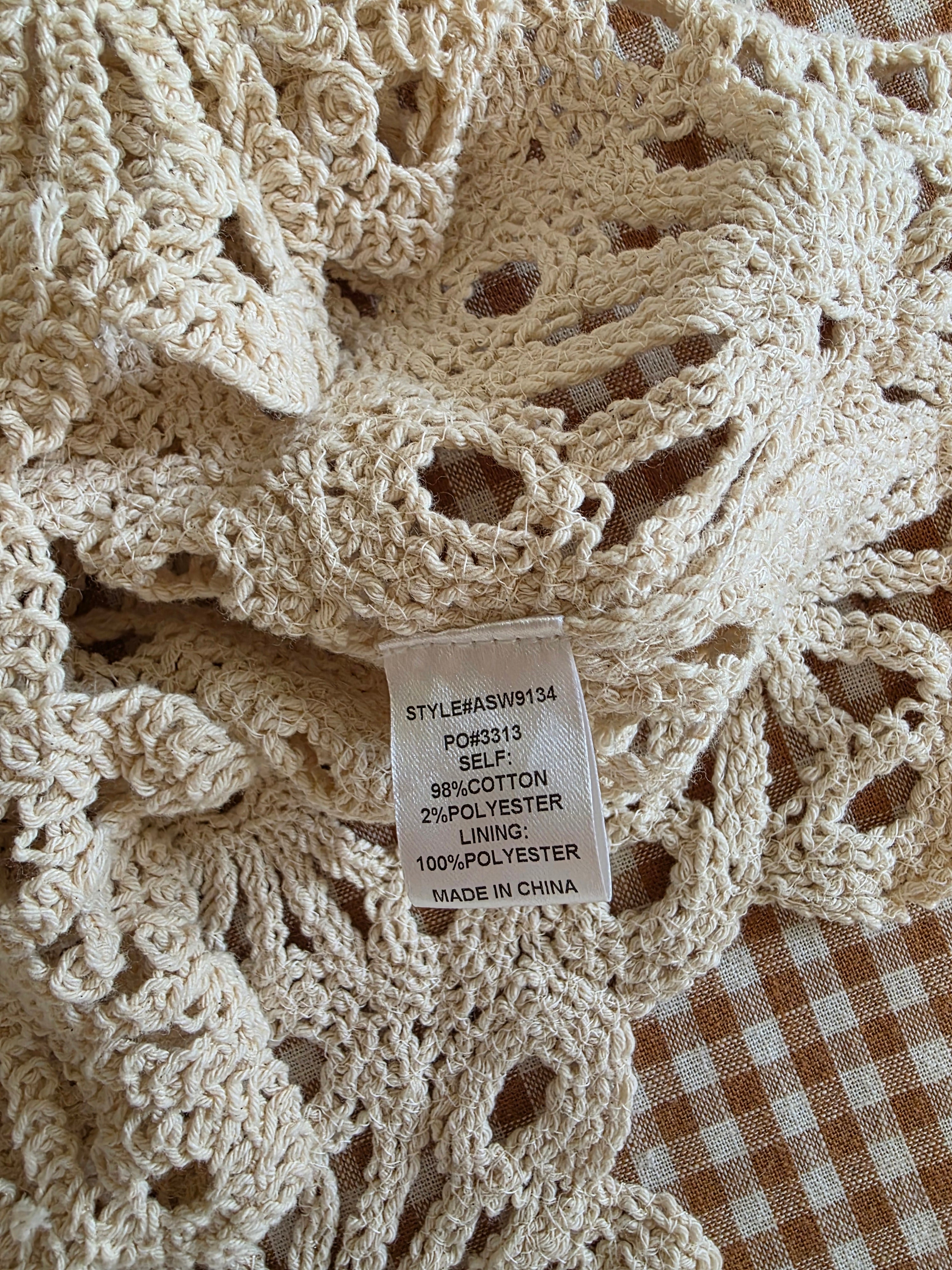 Anniewear Floral Crochet Top (S/M)