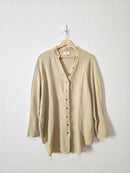Light Green Cotton Gauze Button Up (M)