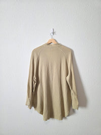 Light Green Cotton Gauze Button Up (M)