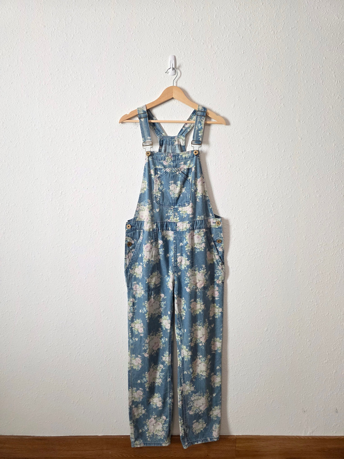 April Cornell Floral Denim Overalls (S)