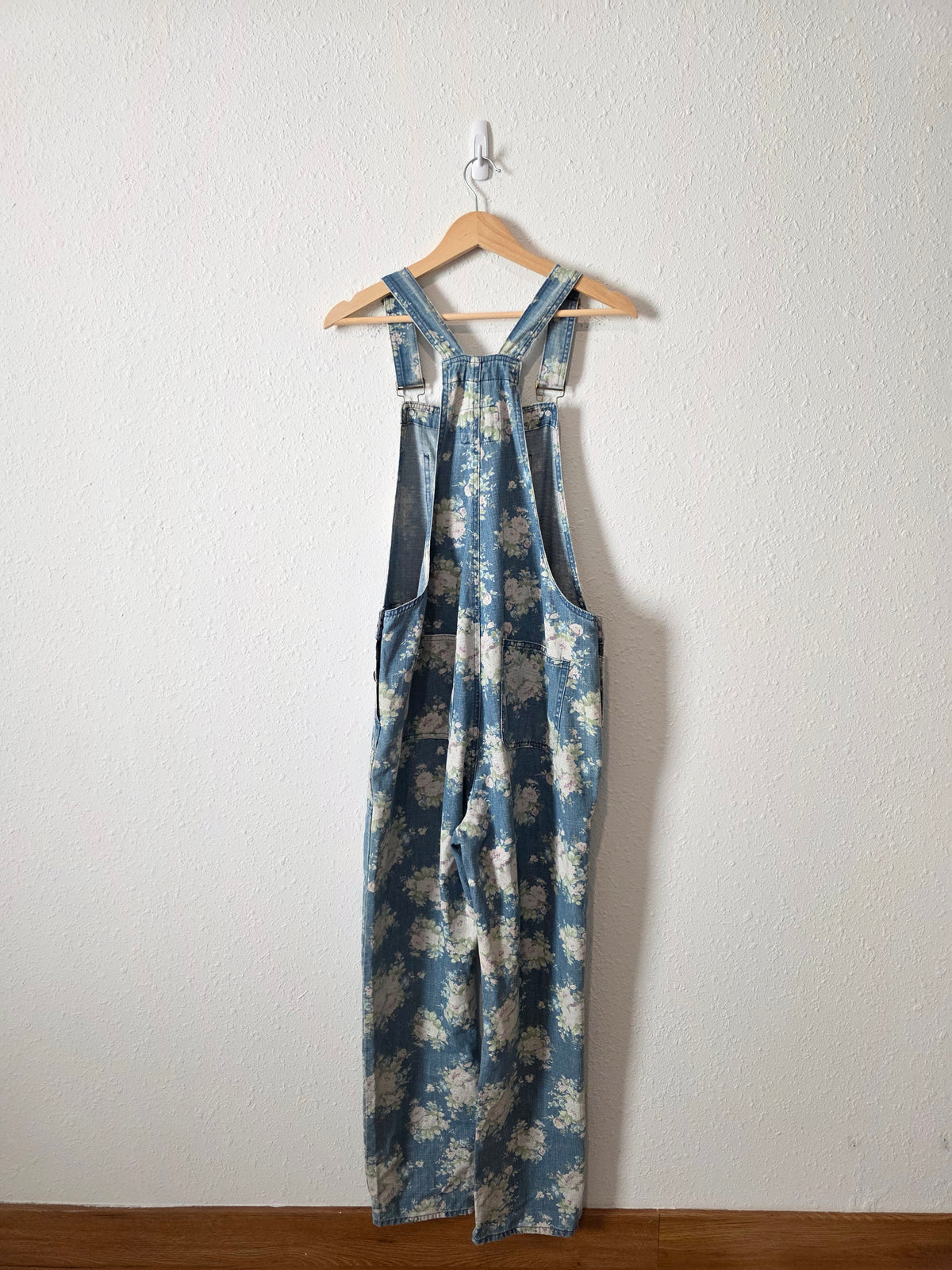 April Cornell Floral Denim Overalls (S)