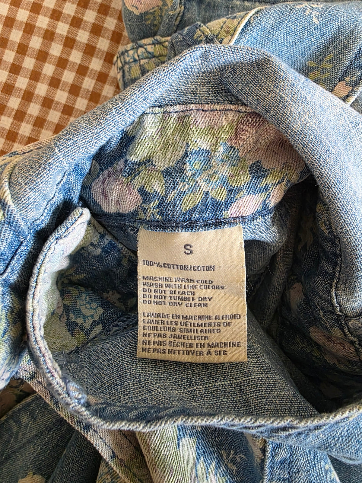 April Cornell Floral Denim Overalls (S)