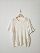 Gap Cotton Crochet Top (L)