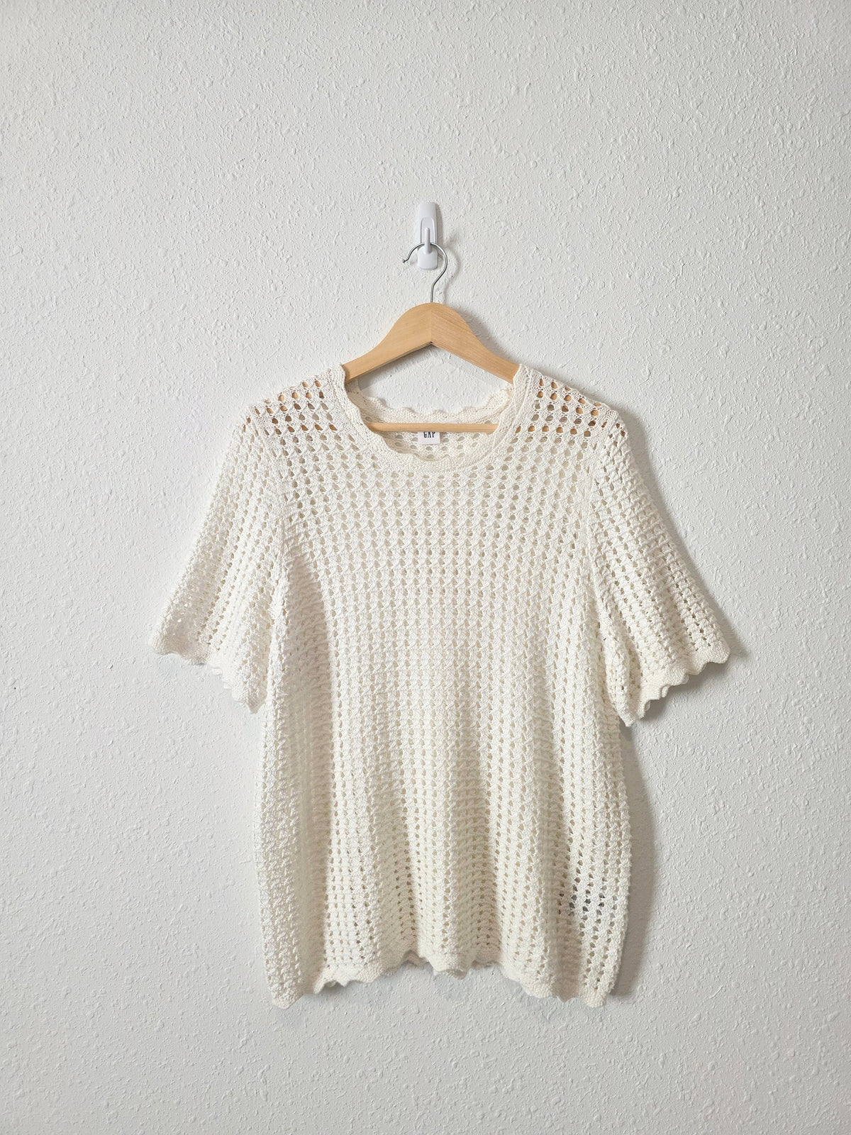 Gap Cotton Crochet Top (L)