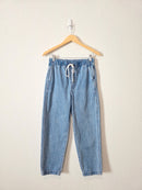 Madewell Straight Drawstring Jeans (XS)