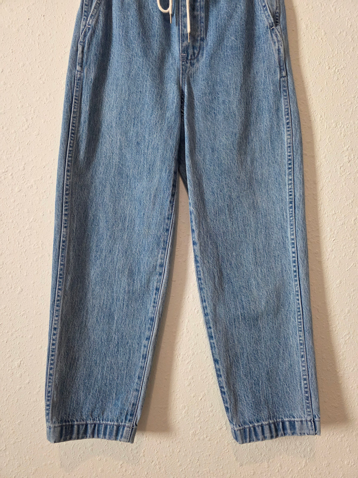 Madewell Straight Drawstring Jeans (XS)