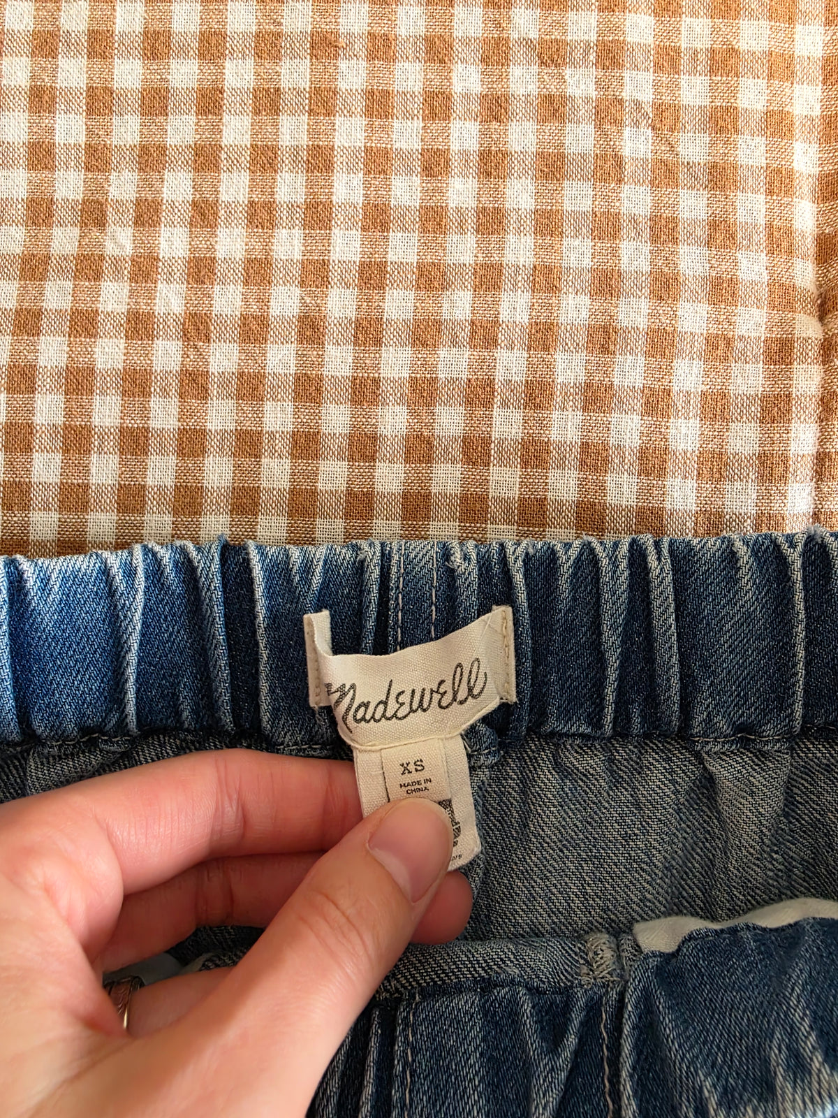 Madewell Straight Drawstring Jeans (XS)