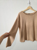 Neutral Slouchy Cotton Sweater (M)