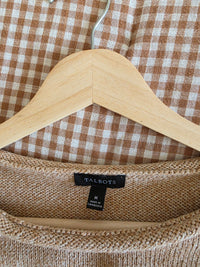 Neutral Slouchy Cotton Sweater (M)
