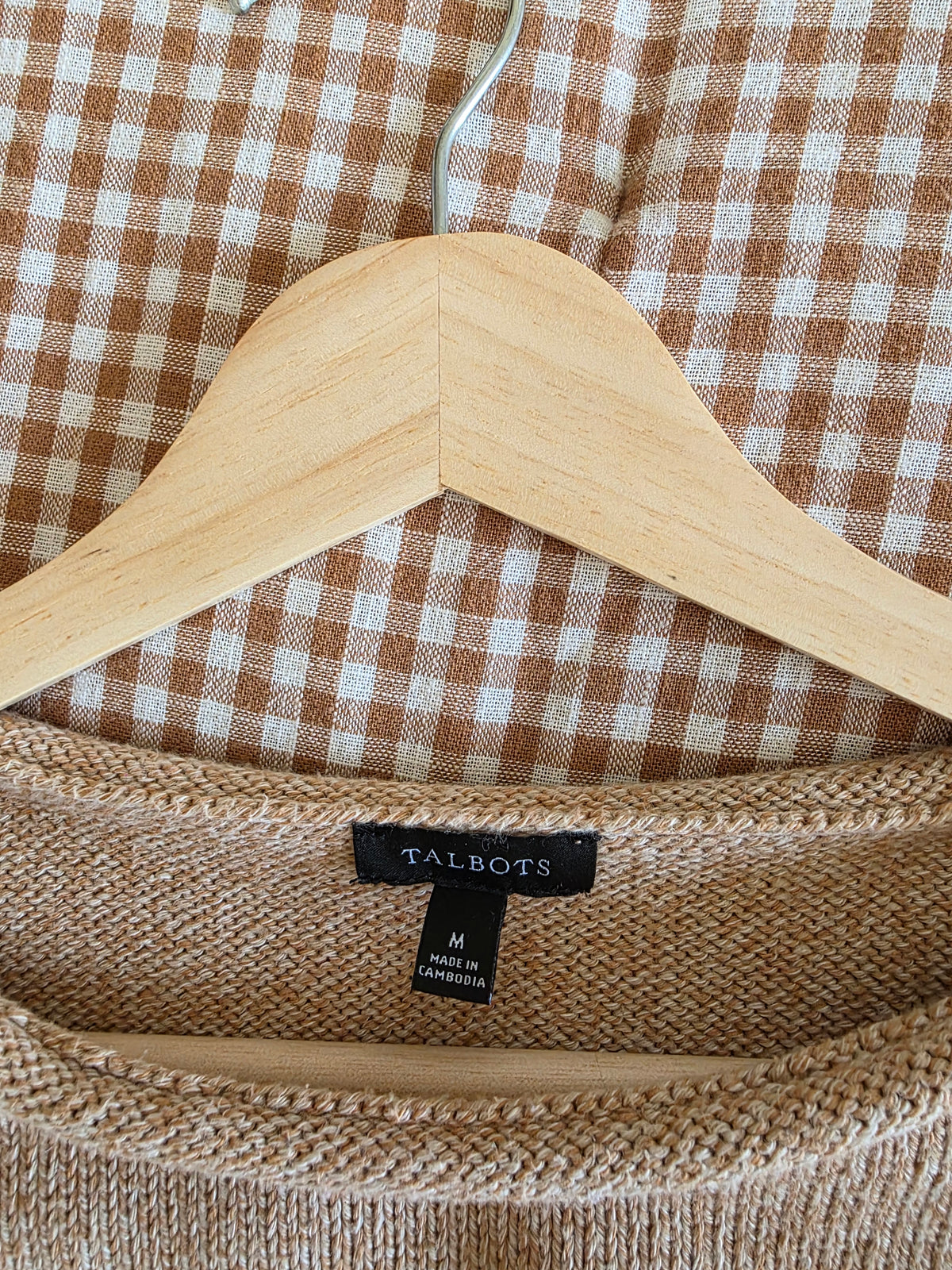 Neutral Slouchy Cotton Sweater (M)