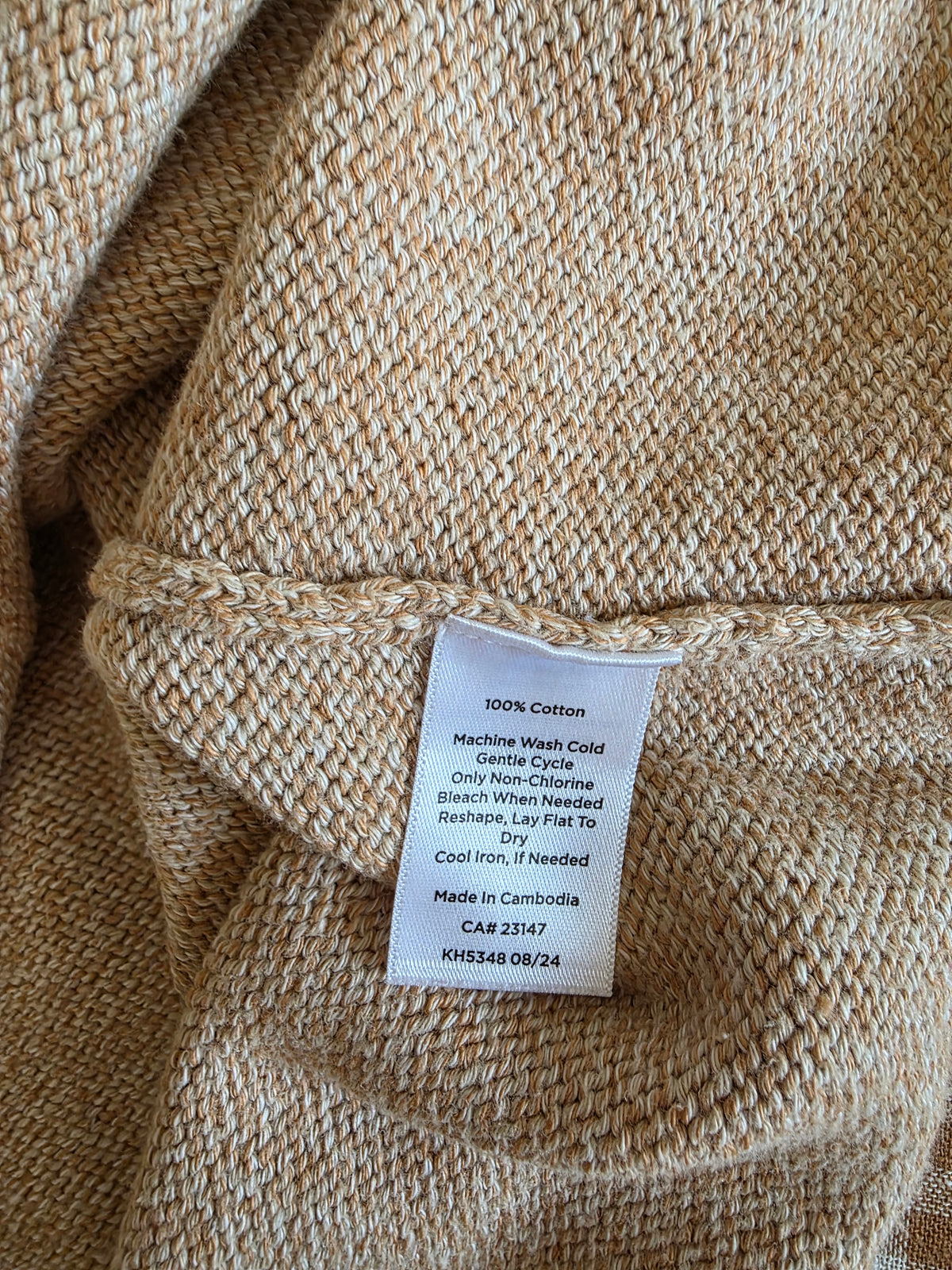 Neutral Slouchy Cotton Sweater (M)