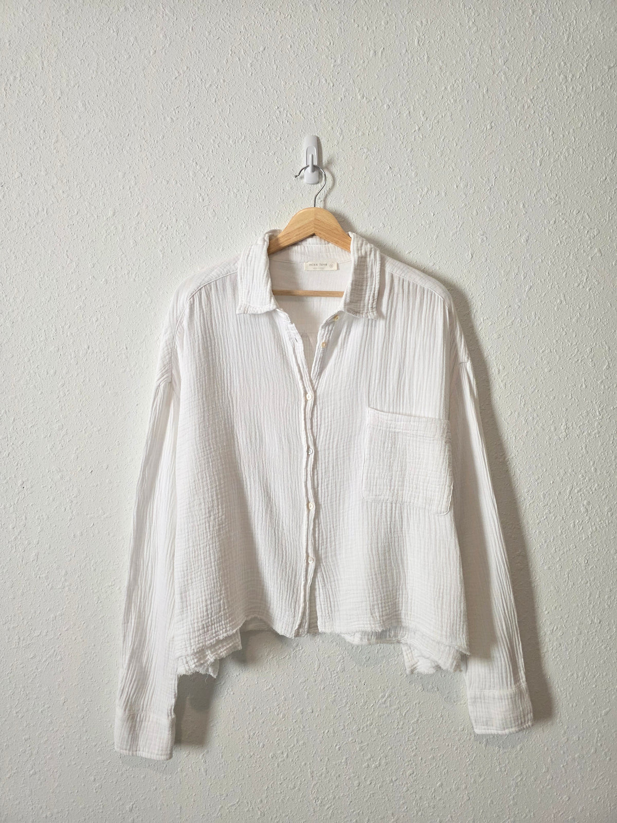 Cotton Gauze Oversized Button Up (M)