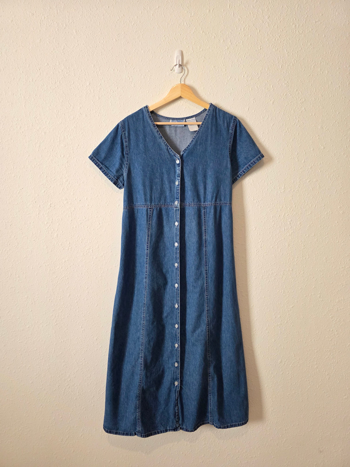 Vintage Denim Midi Dress (M)