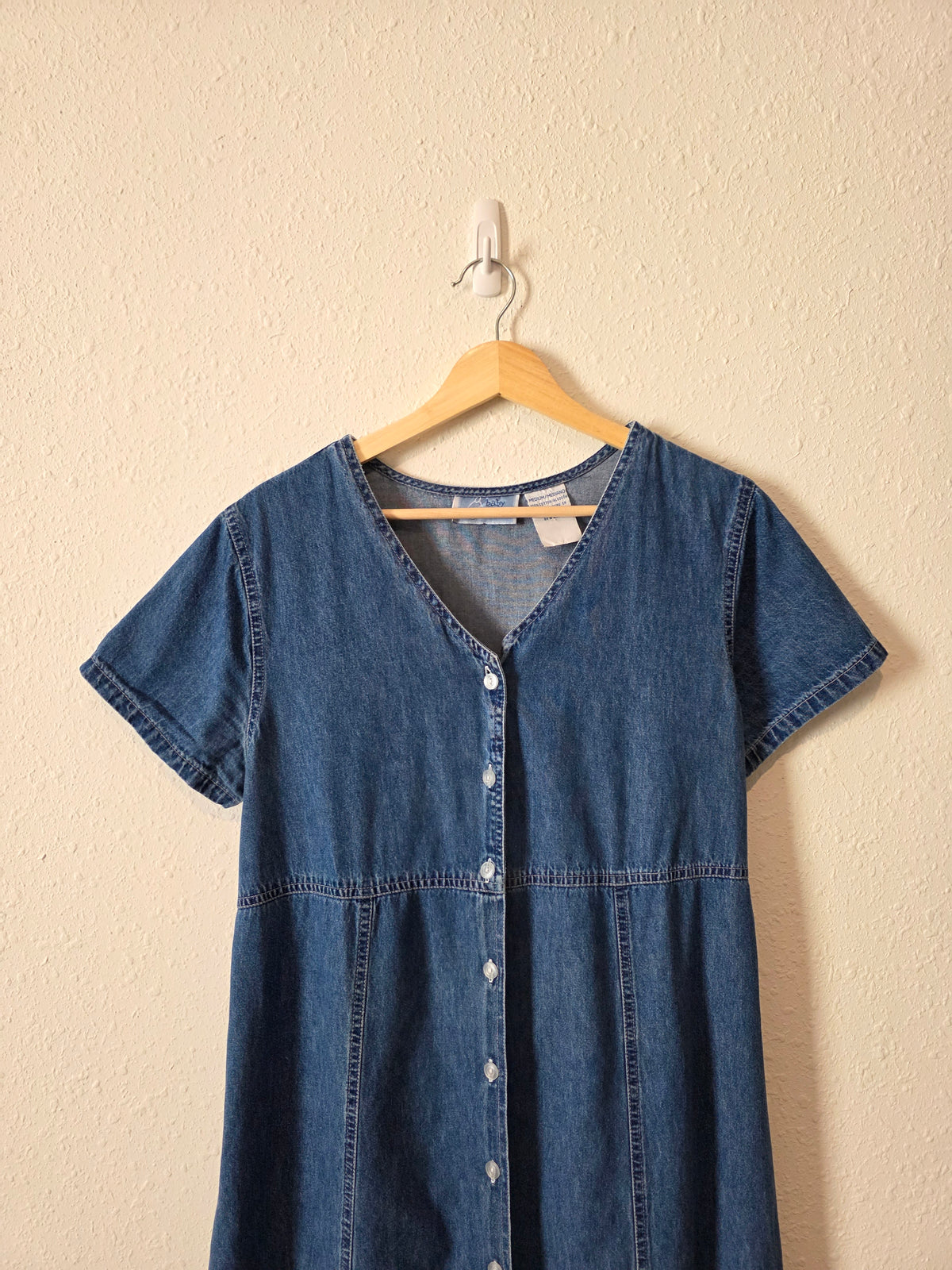 Vintage Denim Midi Dress (M)