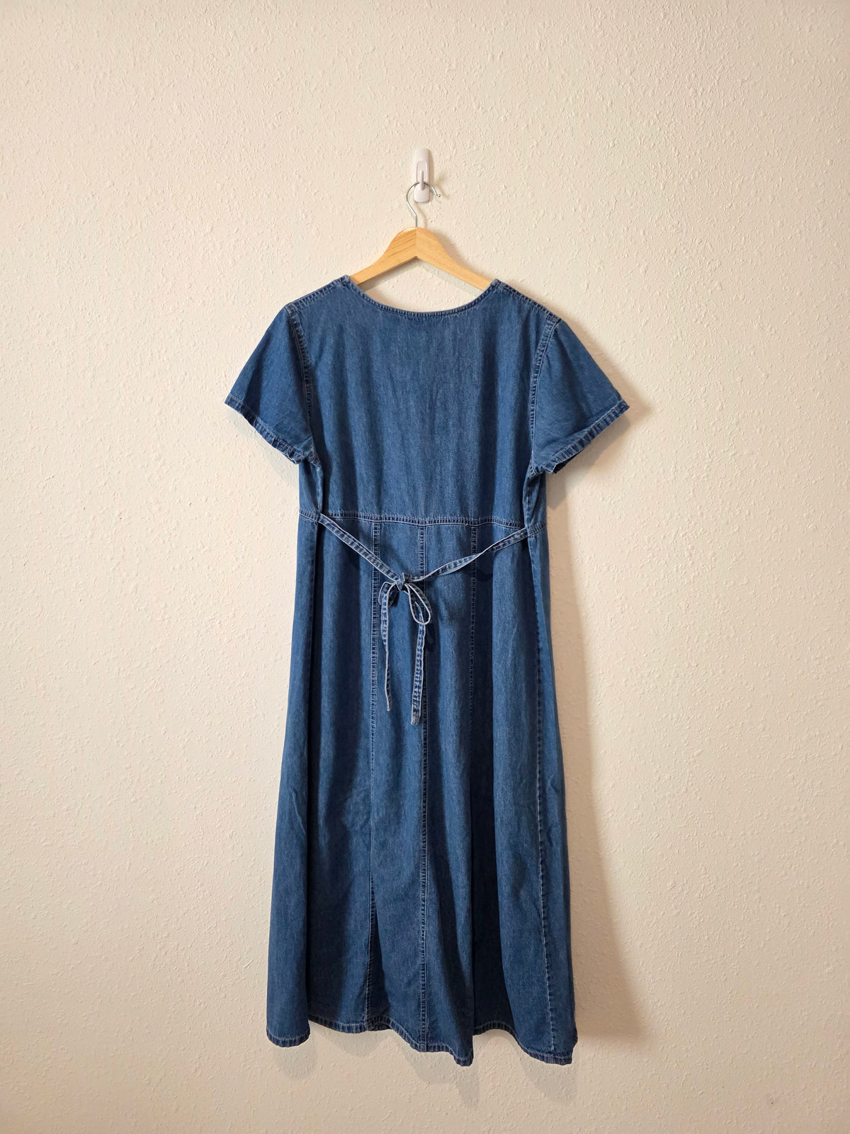 Vintage Denim Midi Dress (M)