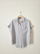 Quince Striped Linen Shirt (M)