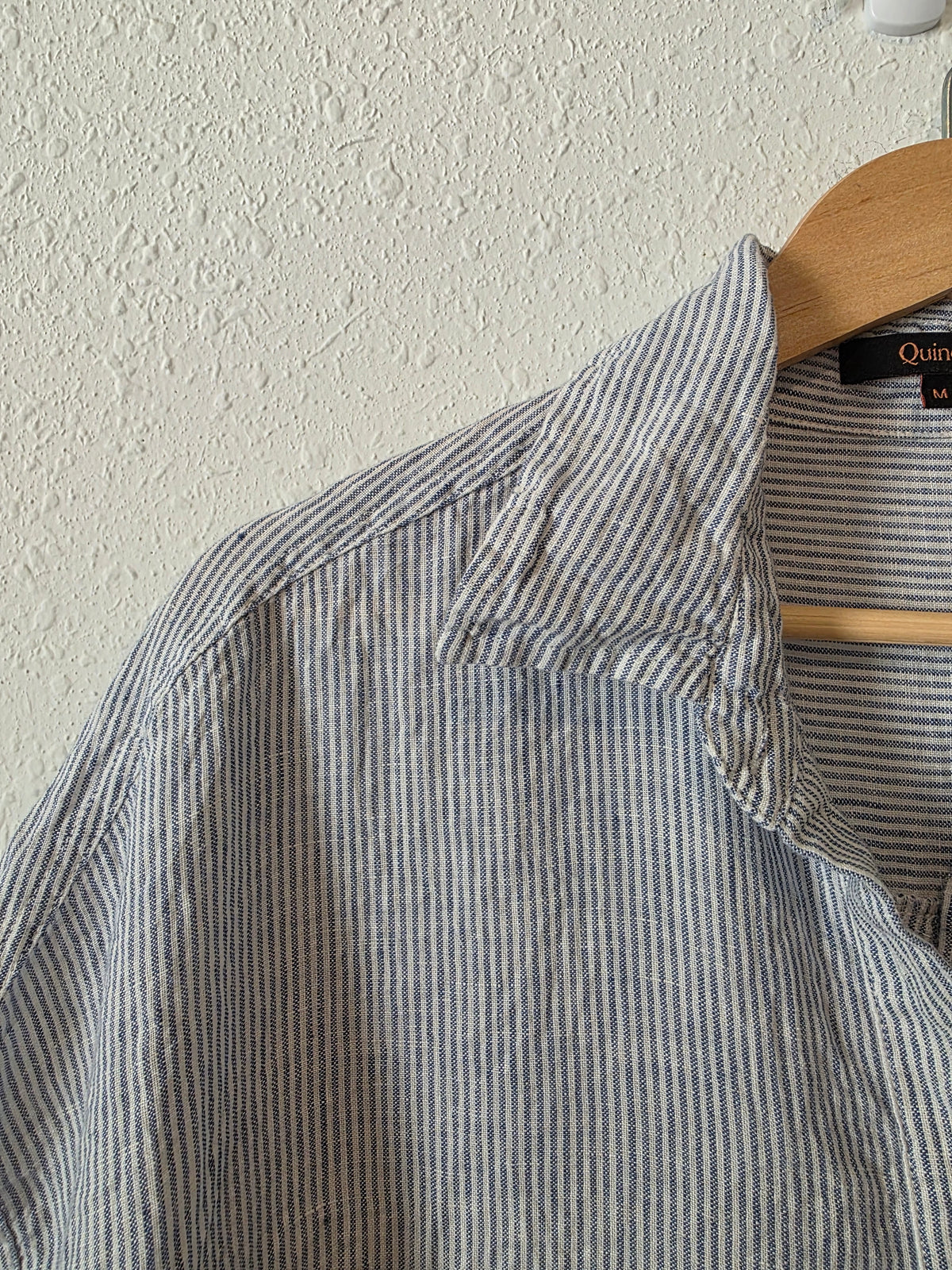 Quince Striped Linen Shirt (M)