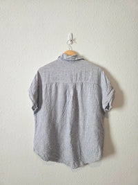 Quince Striped Linen Shirt (M)