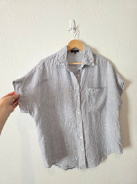 Quince Striped Linen Shirt (M)