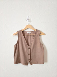 Z Supply Brown Button Front Vest (XS)