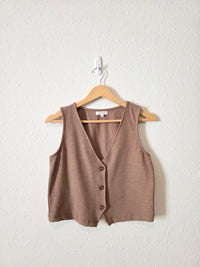 Z Supply Brown Button Front Vest (XS)