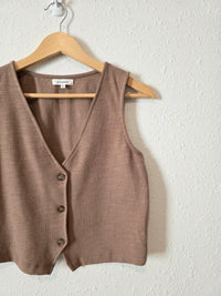 Z Supply Brown Button Front Vest (XS)